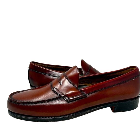 G.H. Bass Weeguns Loafers NARROW WIDTH - Cognac or Wine - Picture 2 of 9